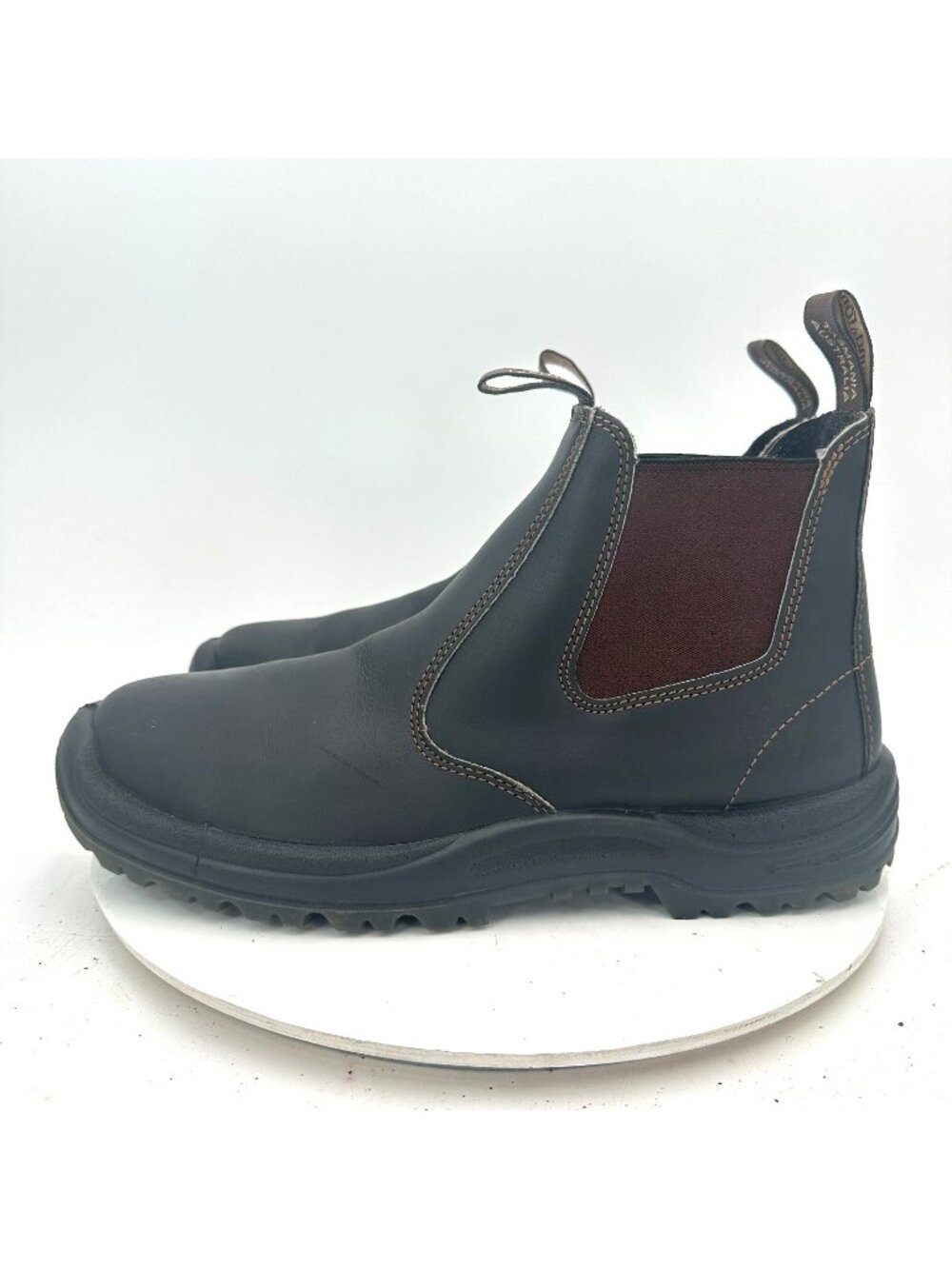 Blundstone Men Sz 11 US 12 Dark Brown Leather Pull On Side Elastic Chelsea Boot
